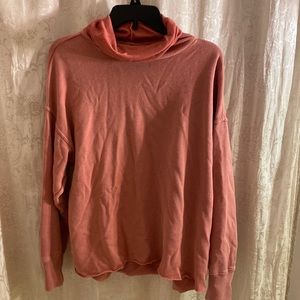 Aerie dusty pink oversized turtleneck sweatshirt